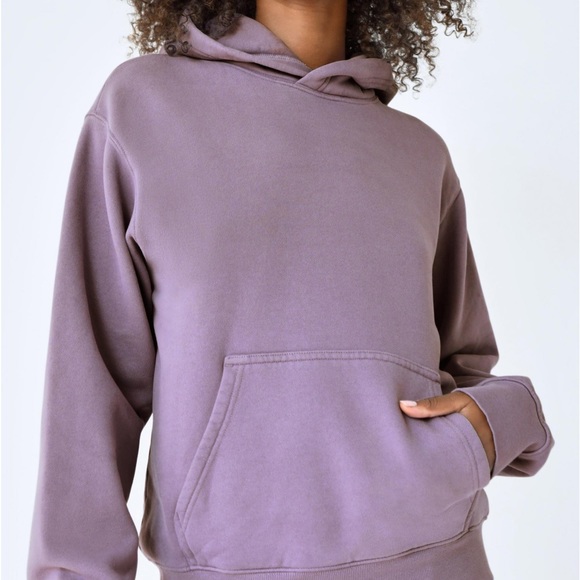 Aritzia Tna cozy fleece perfect hoodie purple - Picture 1 of 3